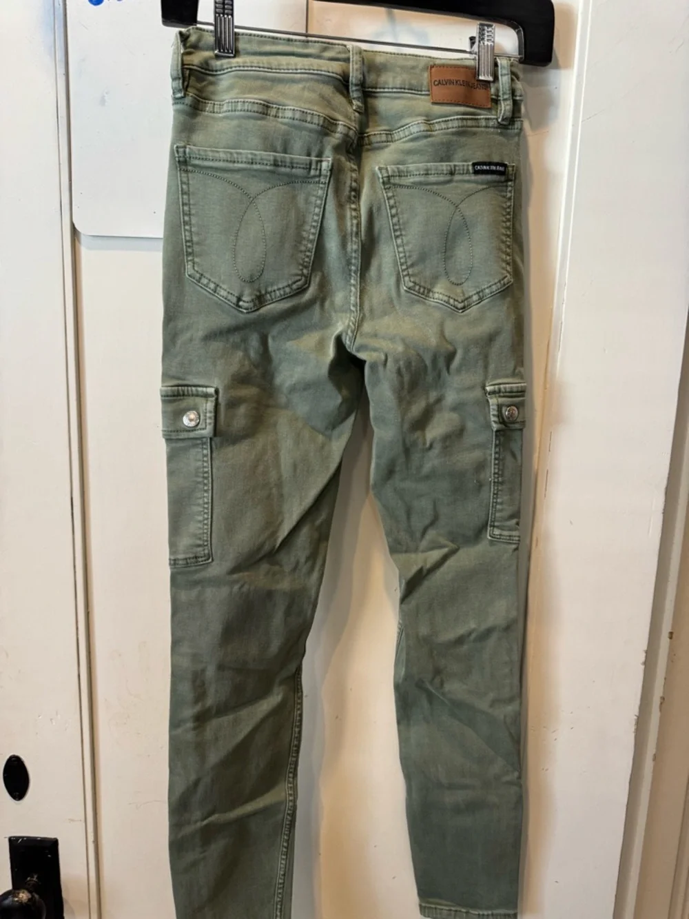 Calvin Klein Olive Green Skinny Cargo Pants